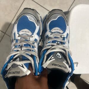Balenciaga Kids Blue and White Sneakers